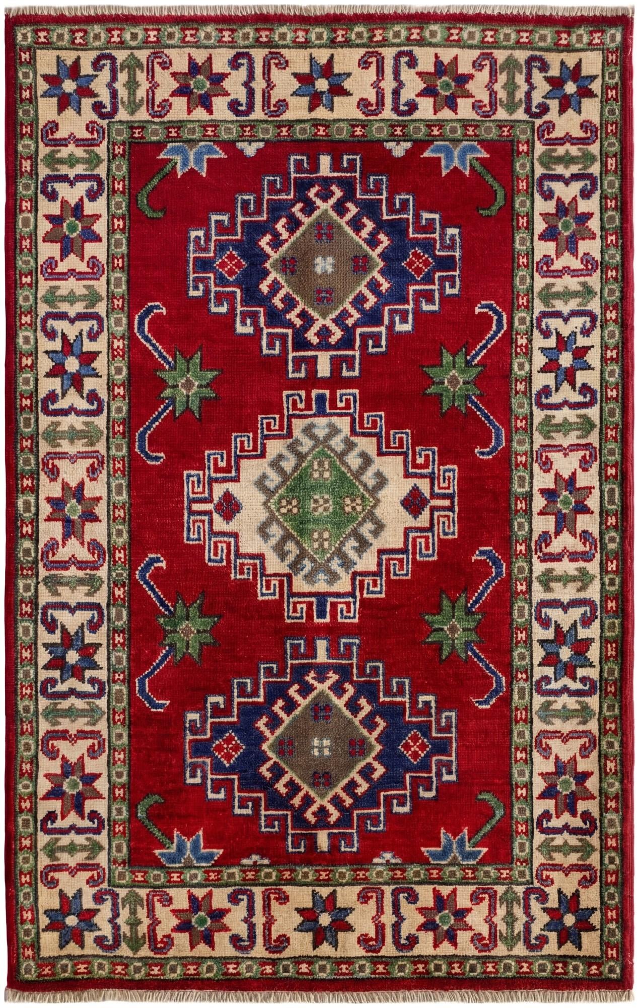 2' 8 x 4' 3 Hand Knotted Kazak Rug