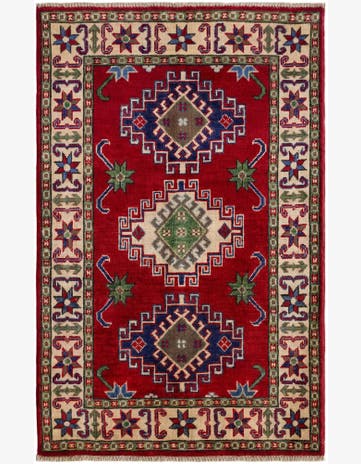2' 8 x 4' 3 Hand Knotted Kazak Rug