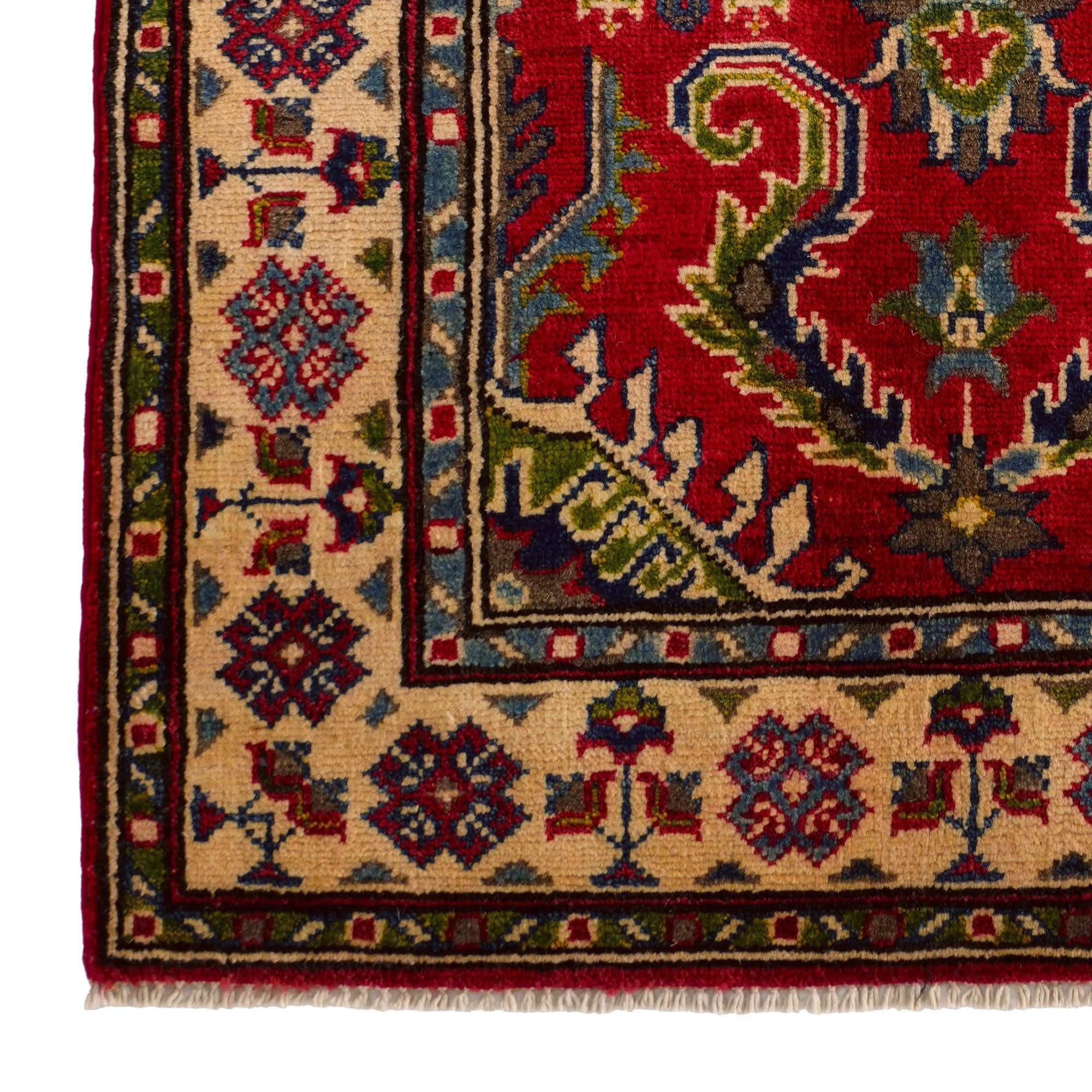 2' 8 x 4' Hand Knotted Kazak Rug