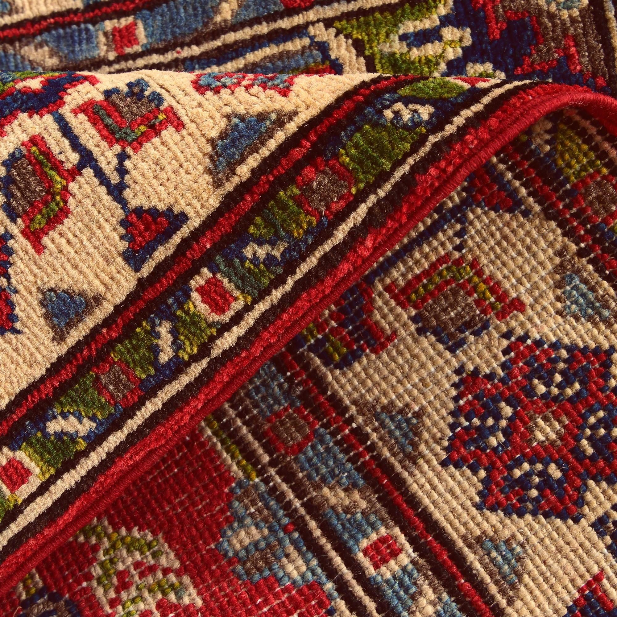 2' 8 x 4' Hand Knotted Kazak Rug