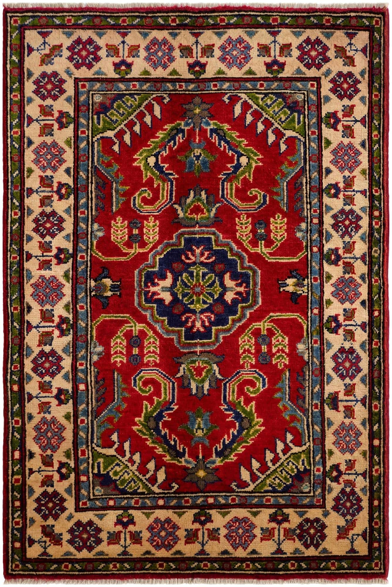 2' 8 x 4' Hand Knotted Kazak Rug