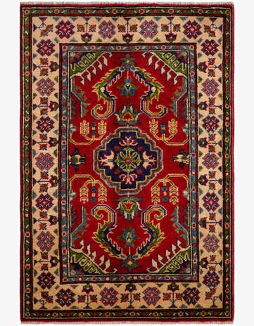 2' 8 x 4' Hand Knotted Kazak Rug