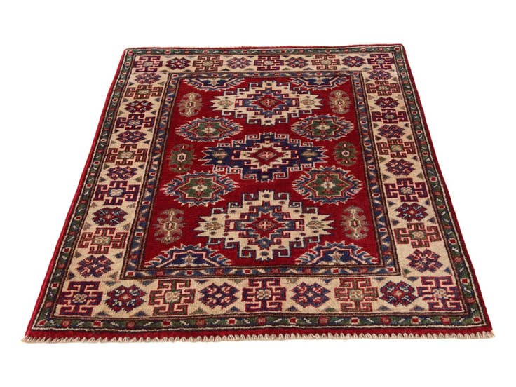 Detail image of 2' 8 x 4' 1 Hand Knotted Kazak Rug