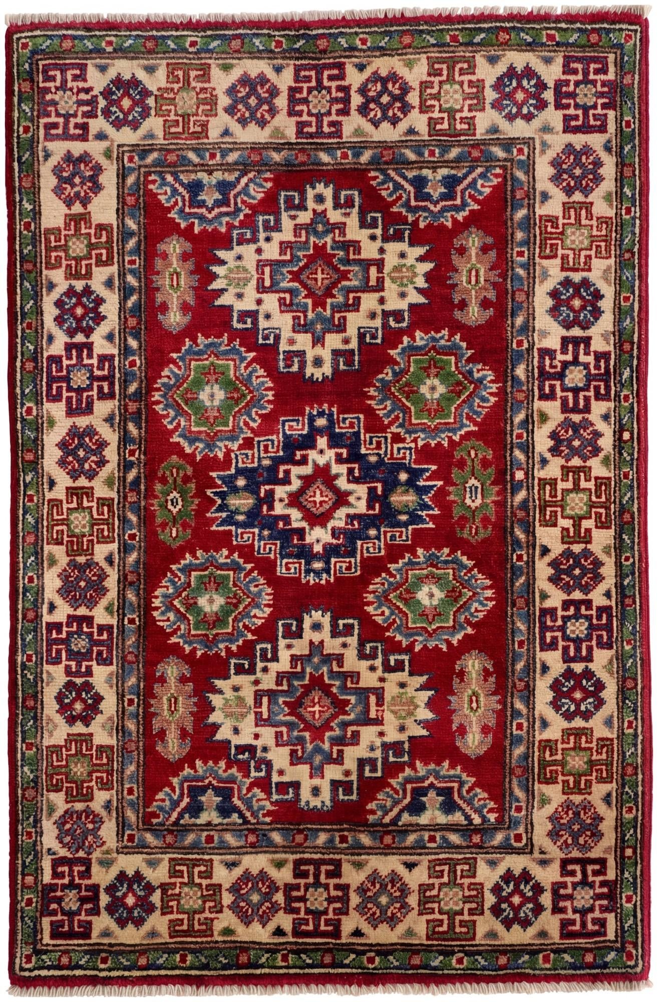 2' 8 x 4' 1 Hand Knotted Kazak Rug