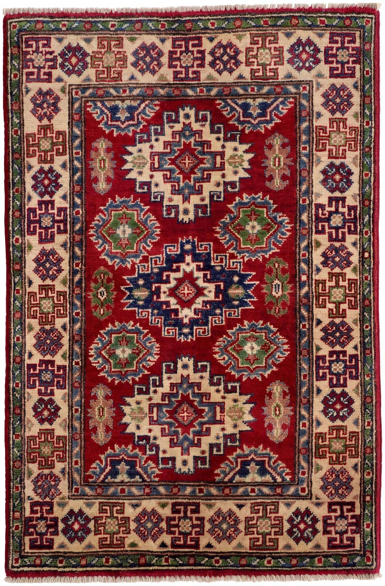 2' 8 x 4' 1 Hand Knotted Kazak Rug