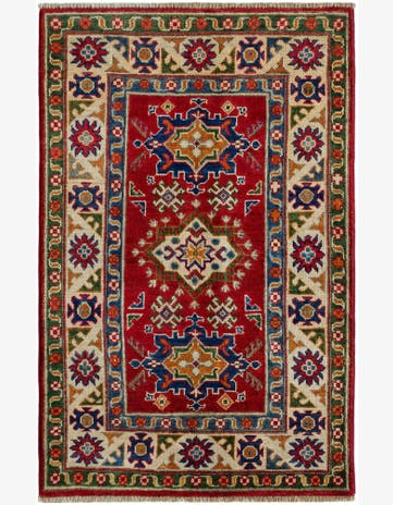 2' 8 x 4' 4 Hand Knotted Kazak Rug