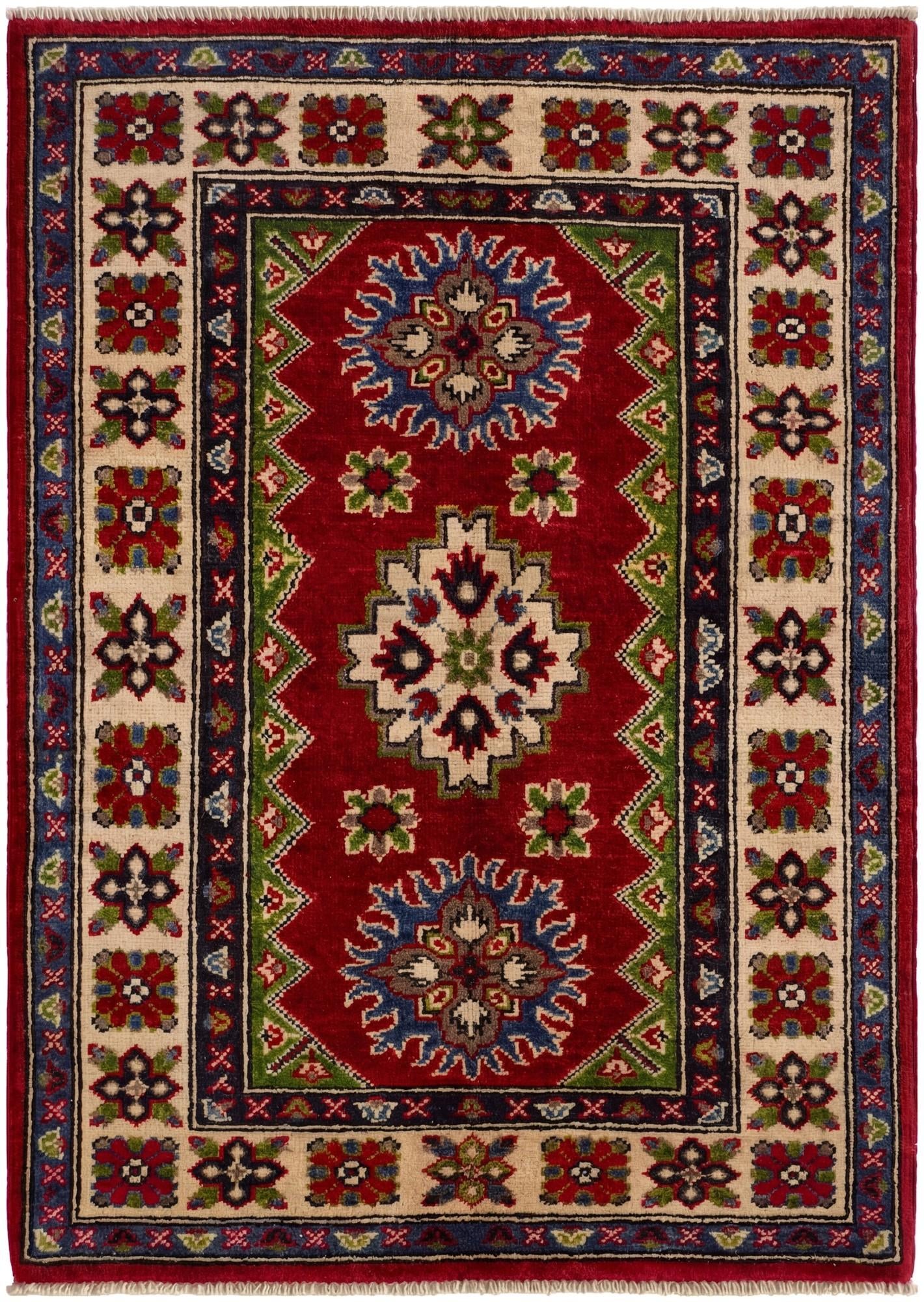 2' 8 x 3' 9 Hand Knotted Kazak Rug