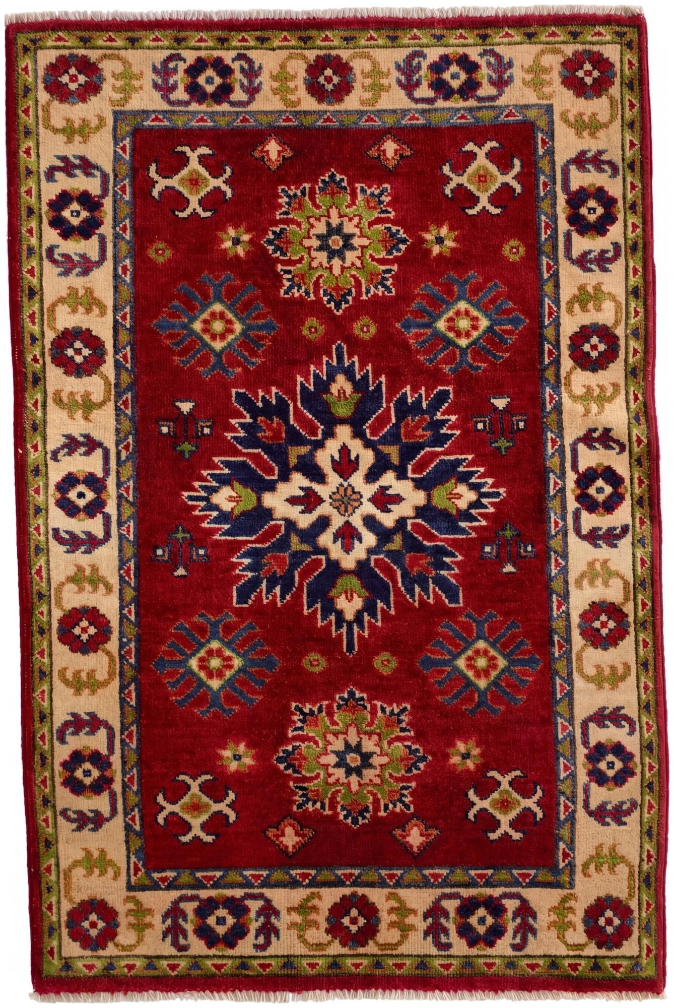 2' 9 x 4' 3 Hand Knotted Kazak Rug