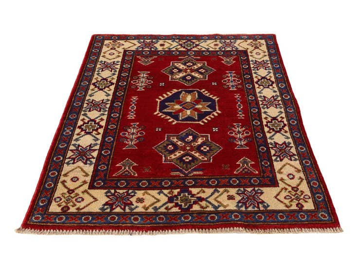 Detail image of 2' 9 x 4' Hand Knotted Kazak Rug
