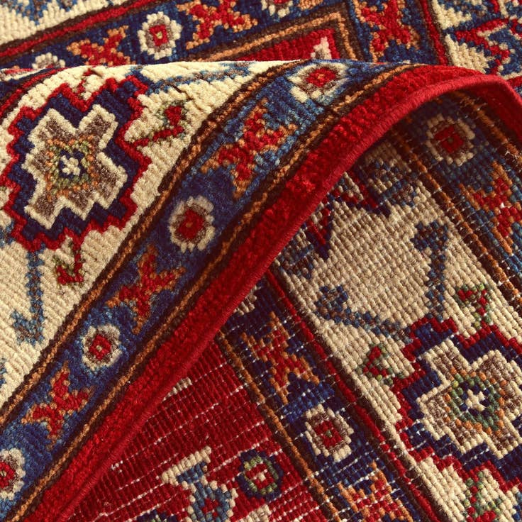 Detail image of 2' 9 x 4' Hand Knotted Kazak Rug