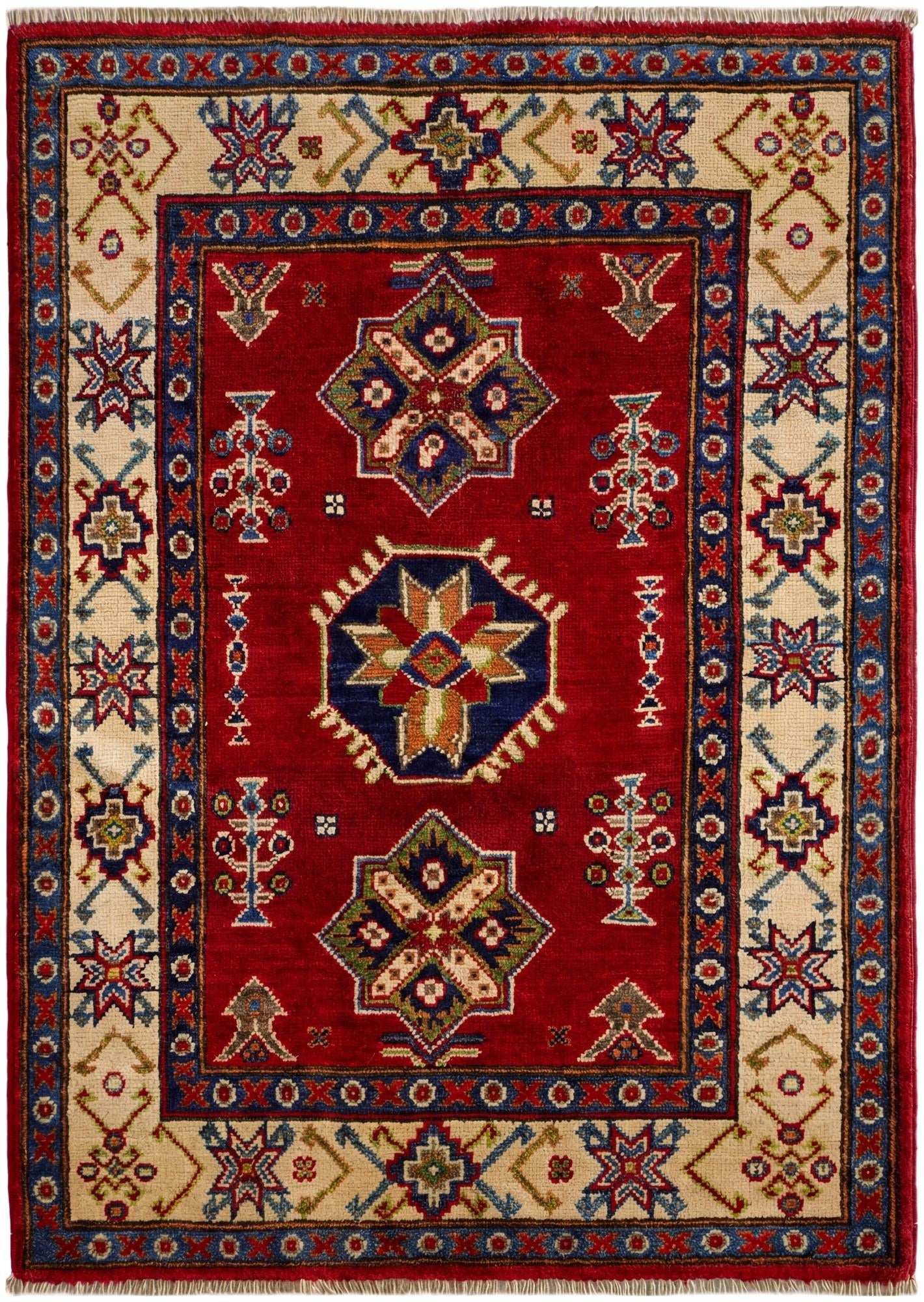 2' 9 x 4' Hand Knotted Kazak Rug