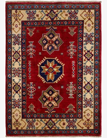 2' 9 x 4' Hand Knotted Kazak Rug