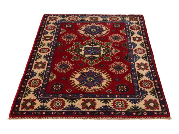 Detail image of 2' 8 x 4' Hand Knotted Kazak Rug