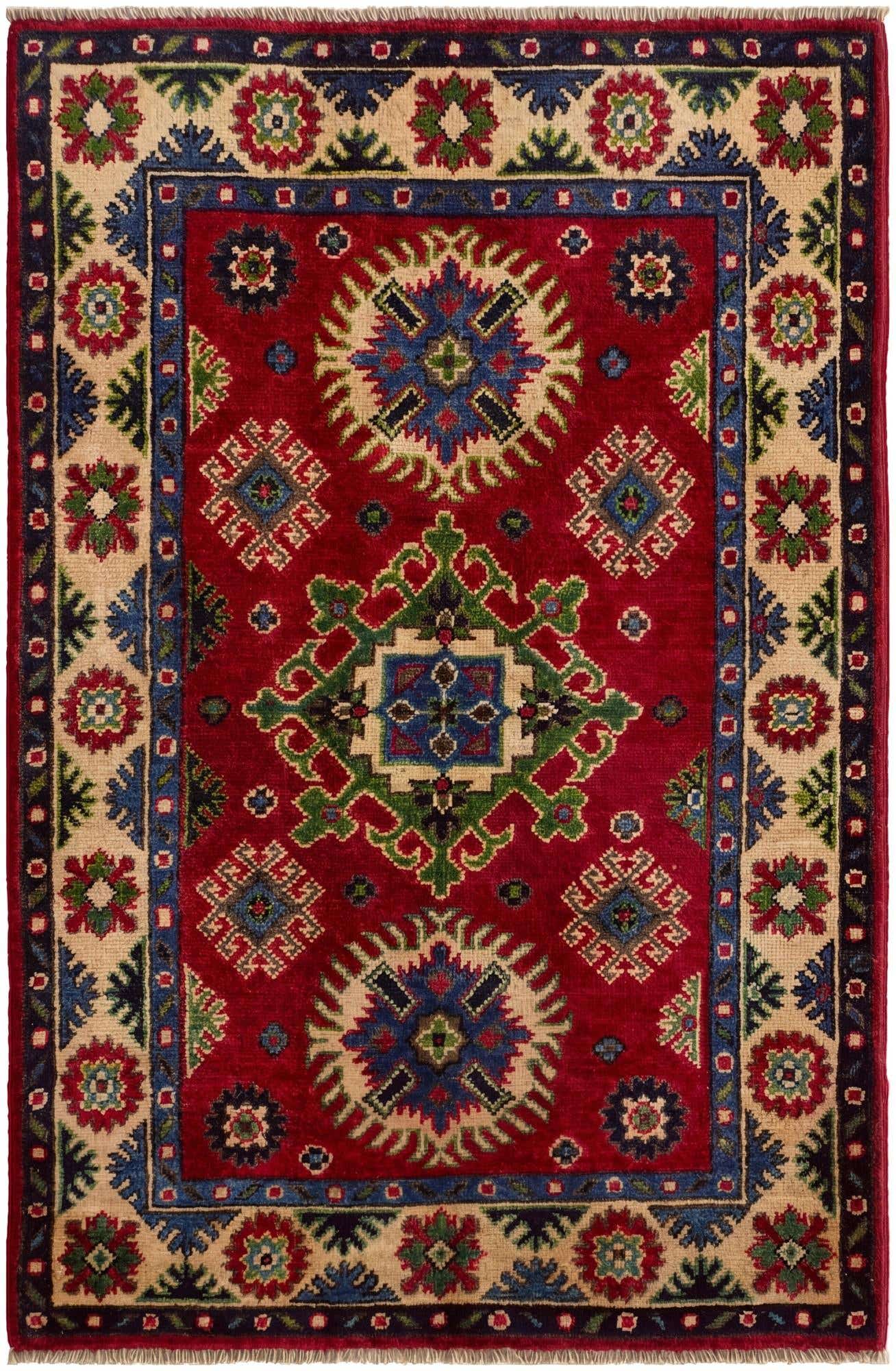 2' 8 x 4' Hand Knotted Kazak Rug