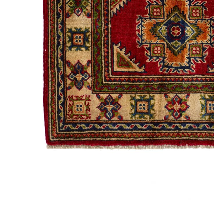 Detail image of 2' 8 x 4' 3 Hand Knotted Kazak Rug