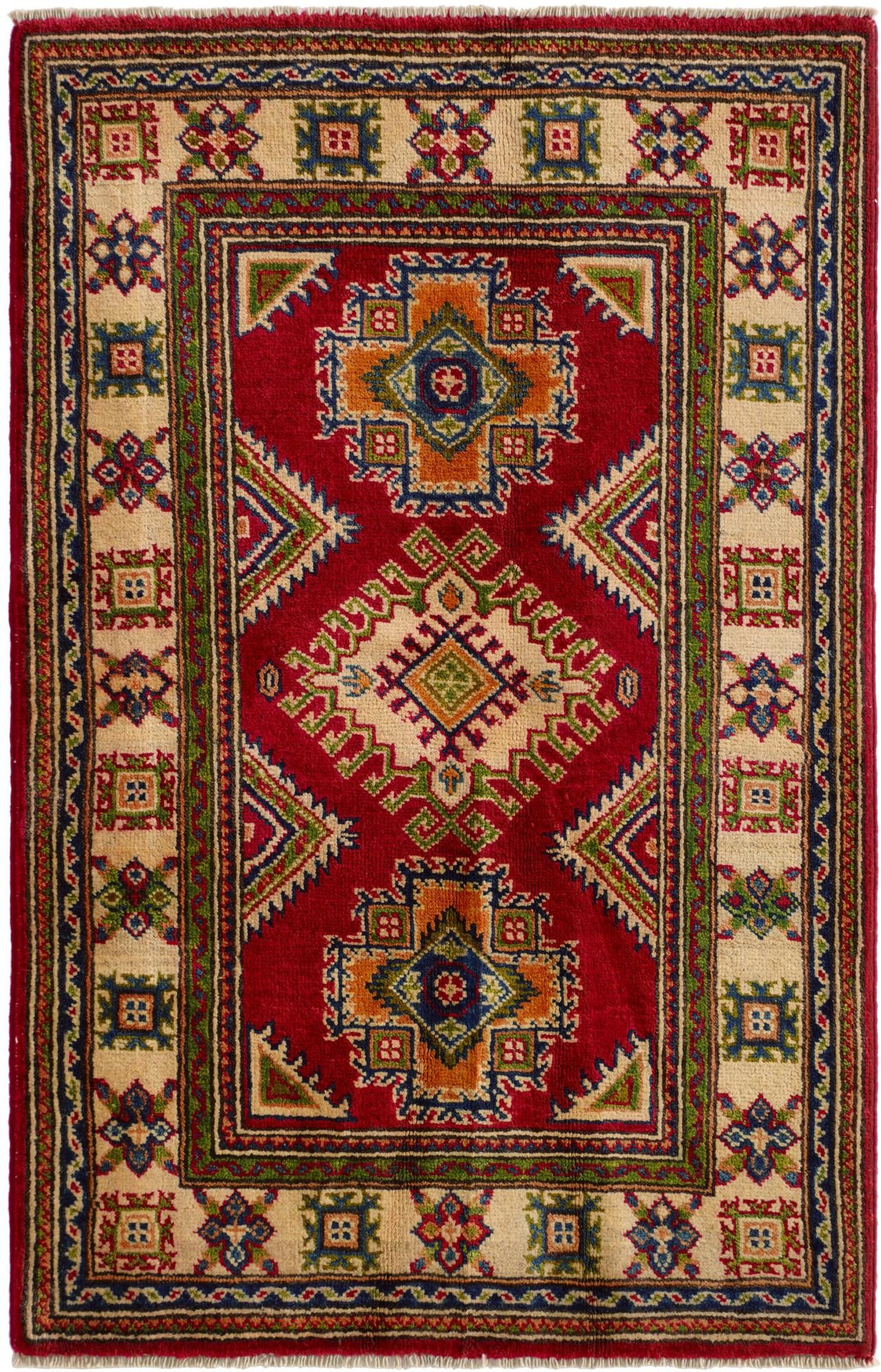 2' 8 x 4' 3 Hand Knotted Kazak Rug
