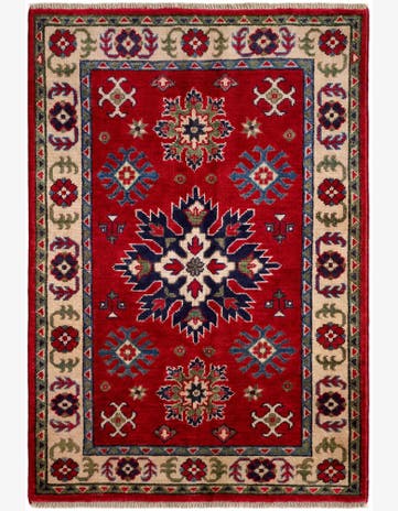 2' 8 x 4' Hand Knotted Kazak Rug