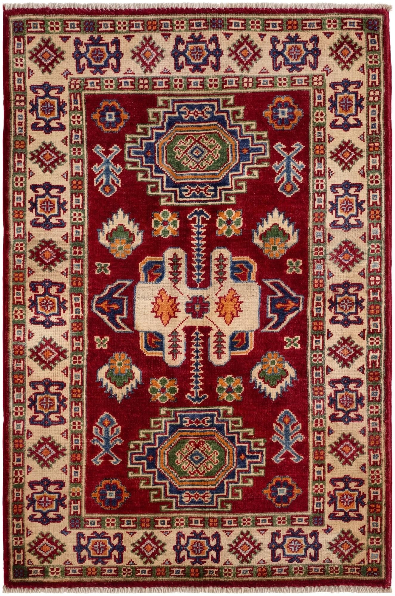 2' 10 x 4' 4 Hand Knotted Kazak Rug