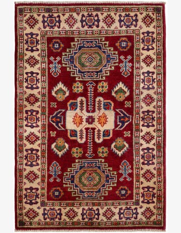 2' 10 x 4' 4 Hand Knotted Kazak Rug