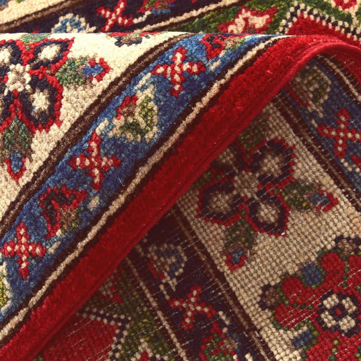 Detail image of 2' 8 x 4' 2 Hand Knotted Kazak Rug