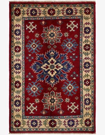 2' 8 x 4' 1 Hand Knotted Kazak Rug
