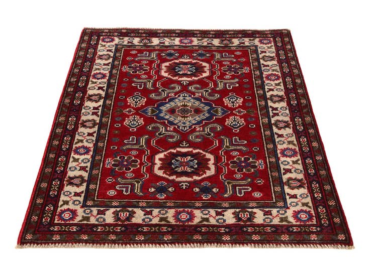 Detail image of 2' 11 x 3' 9 Hand Knotted Kazak Rug
