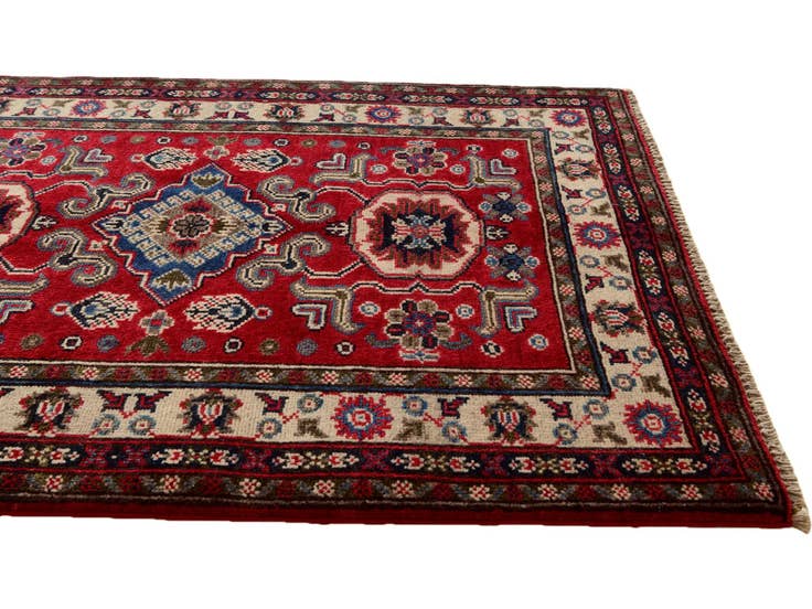 Detail image of 2' 11 x 3' 9 Hand Knotted Kazak Rug