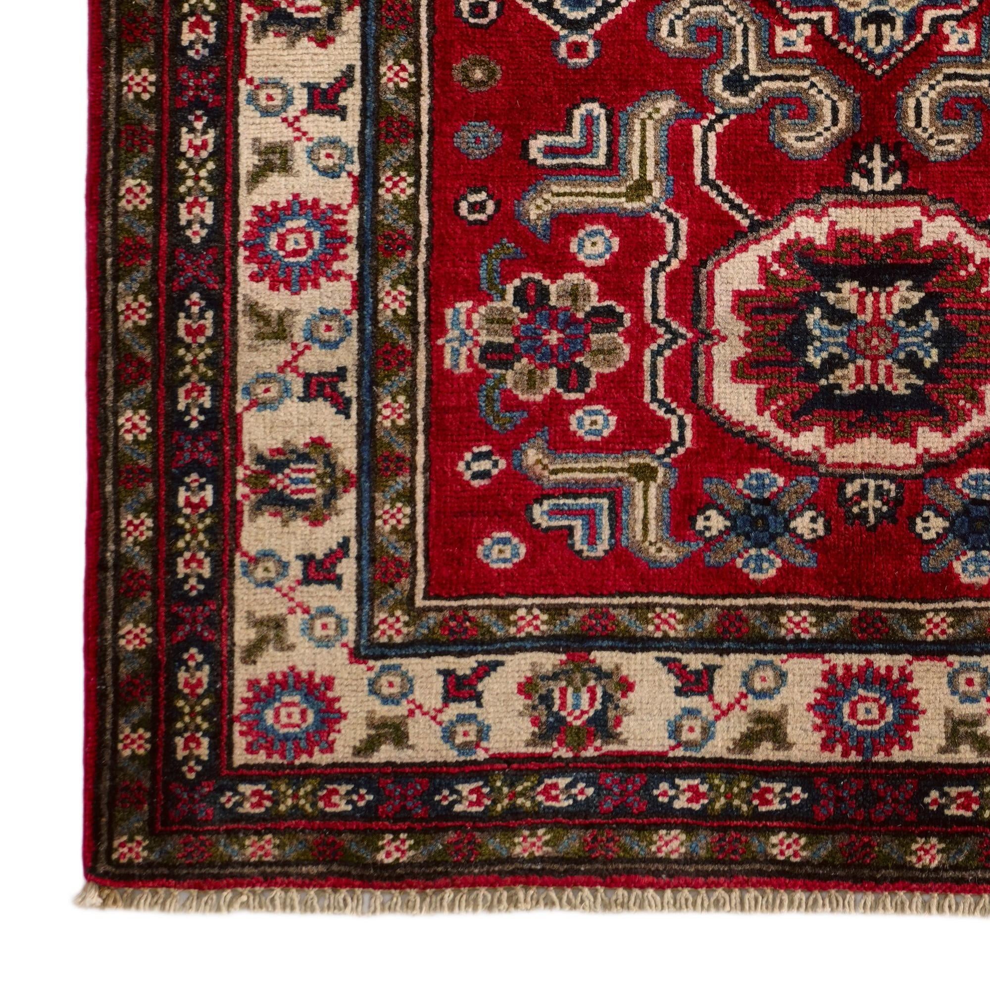 2' 11 x 3' 9 Hand Knotted Kazak Rug