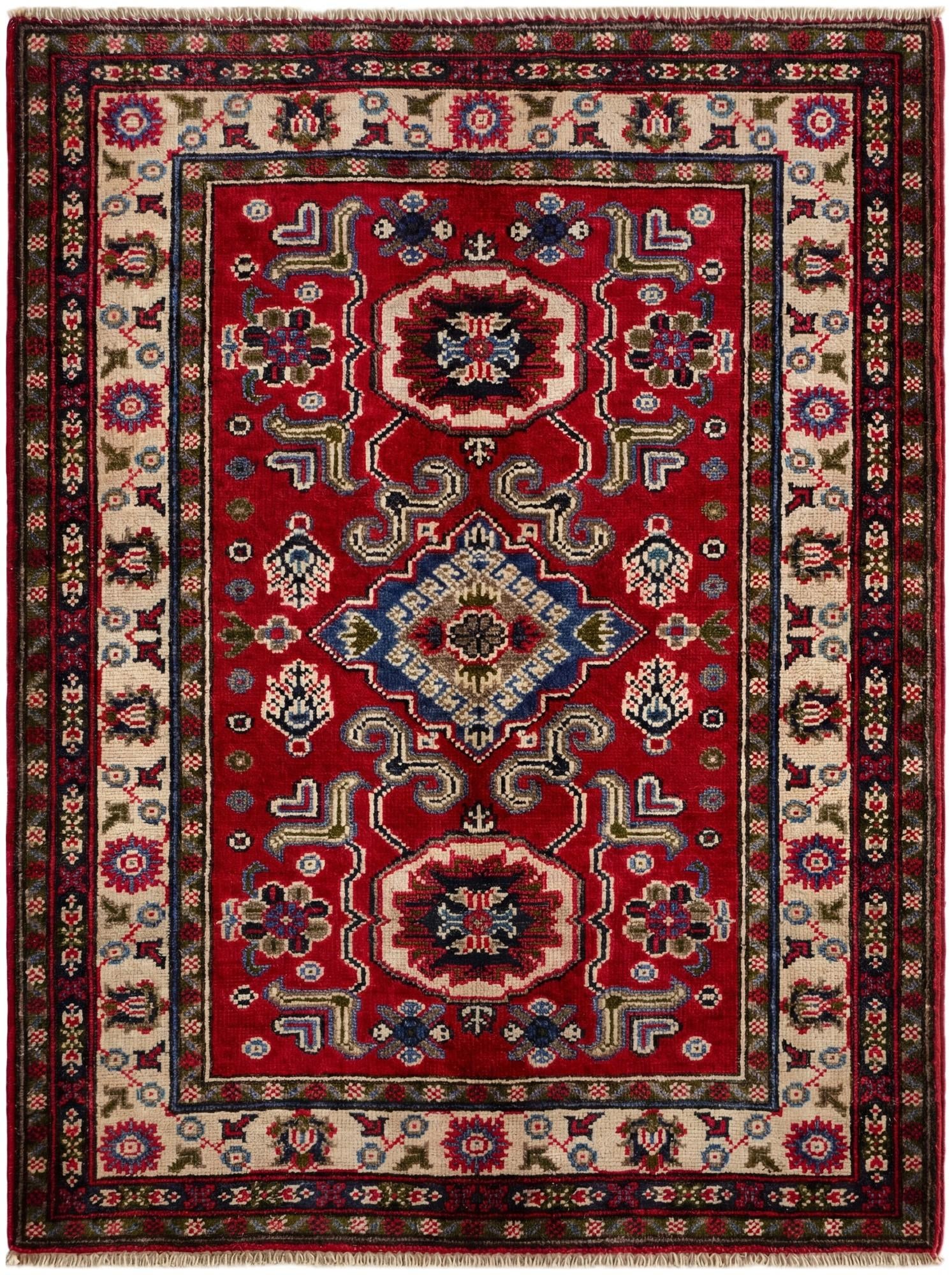 2' 11 x 3' 9 Hand Knotted Kazak Rug