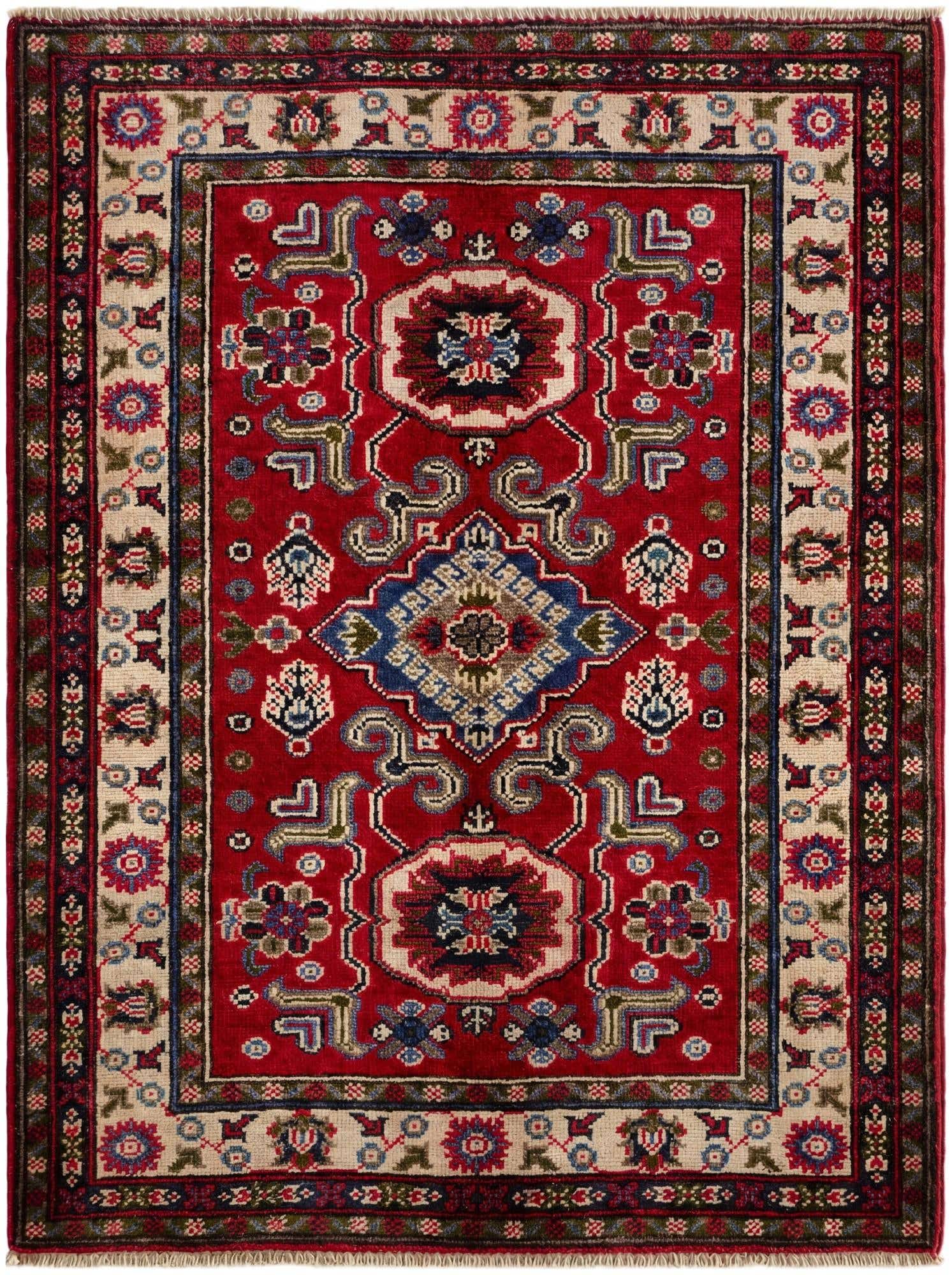 2' 11 x 3' 9 Hand Knotted Kazak Rug