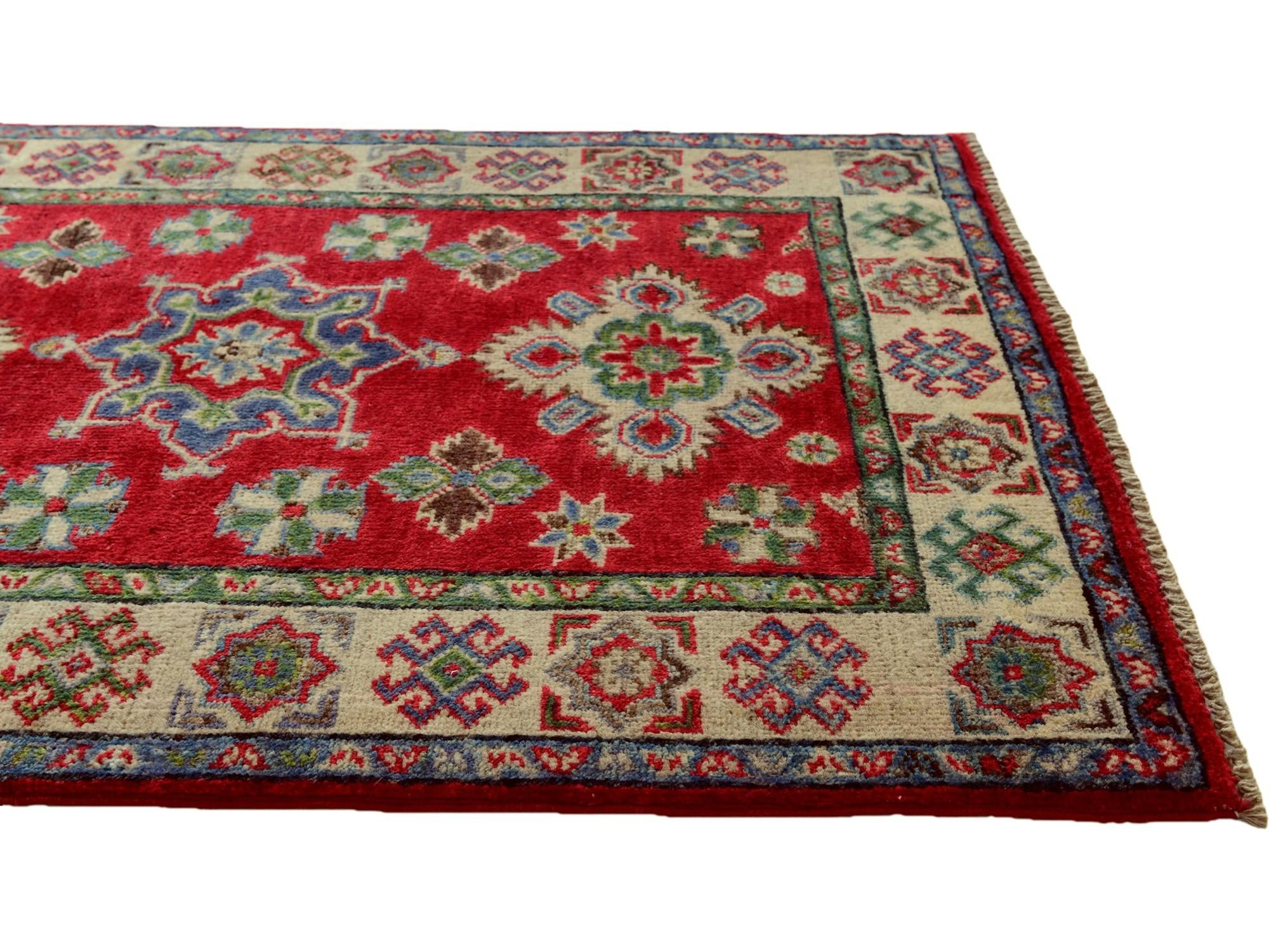 2' 8 x 4' Hand Knotted Kazak Rug