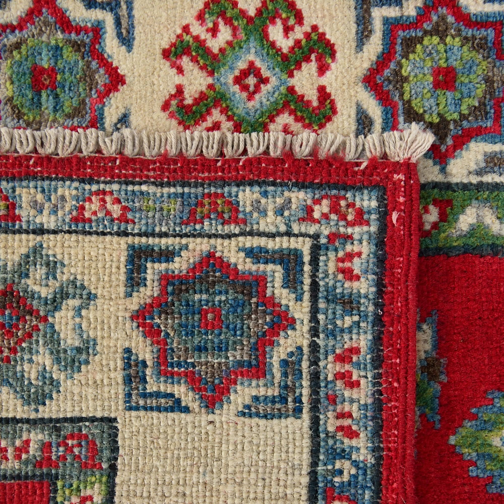 Detail image 12 of 12: 2' 8 x 4' Hand Knotted Kazak Rug