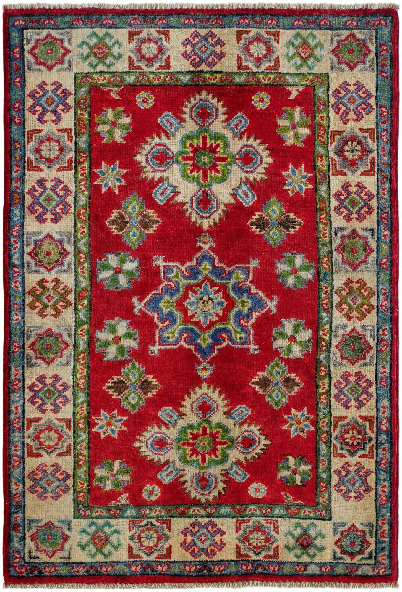 2' 8 x 4' Hand Knotted Kazak Rug
