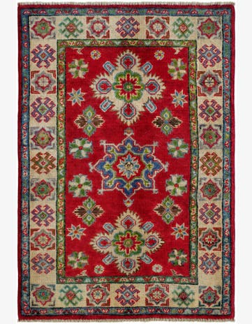 2' 8 x 4' Hand Knotted Kazak Rug