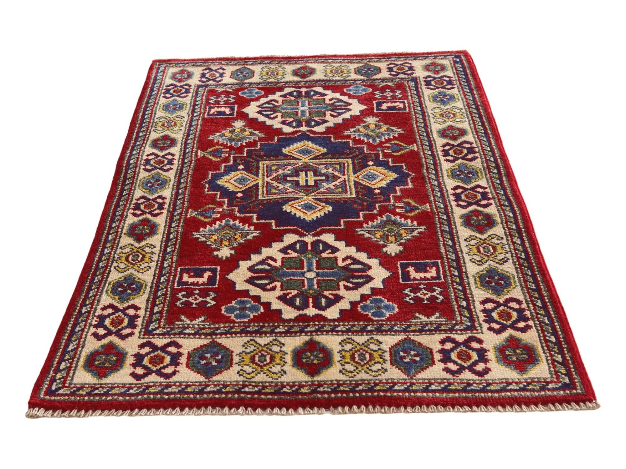 2' 7 x 3' 8 Hand Knotted Kazak Rug