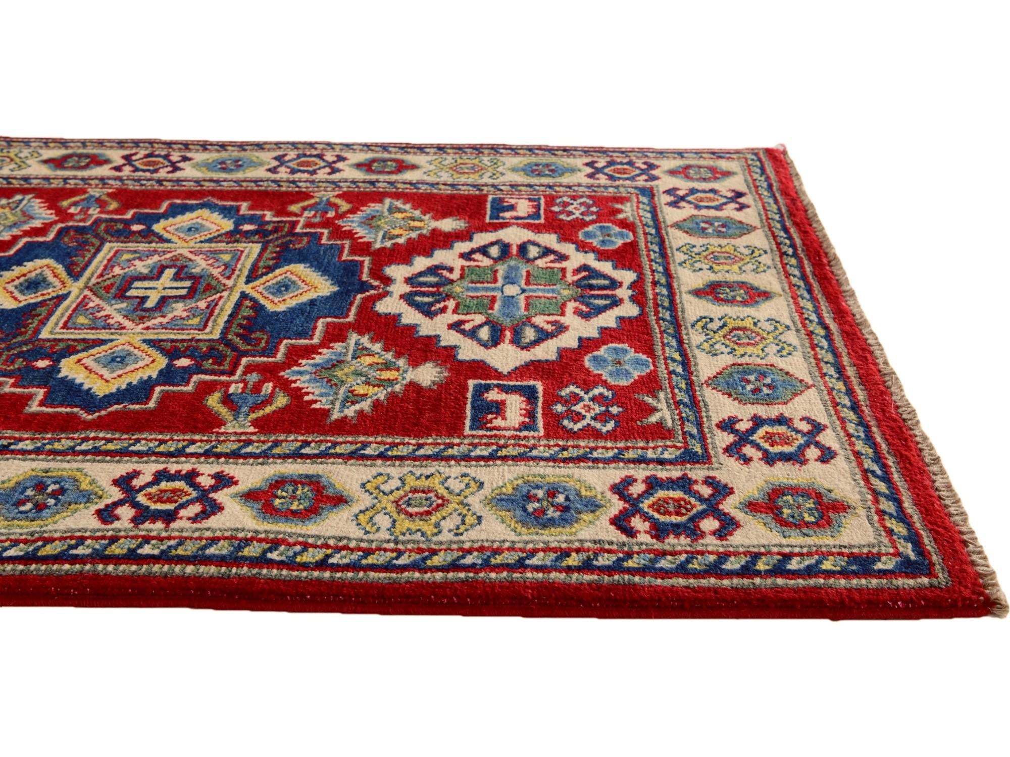 2' 7 x 3' 8 Hand Knotted Kazak Rug