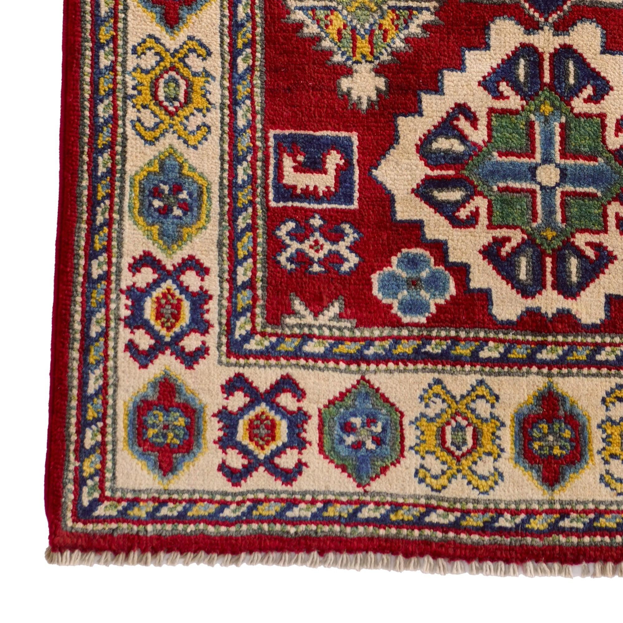 2' 7 x 3' 8 Hand Knotted Kazak Rug
