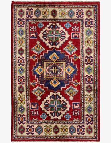 2' 7 x 3' 8 Hand Knotted Kazak Rug