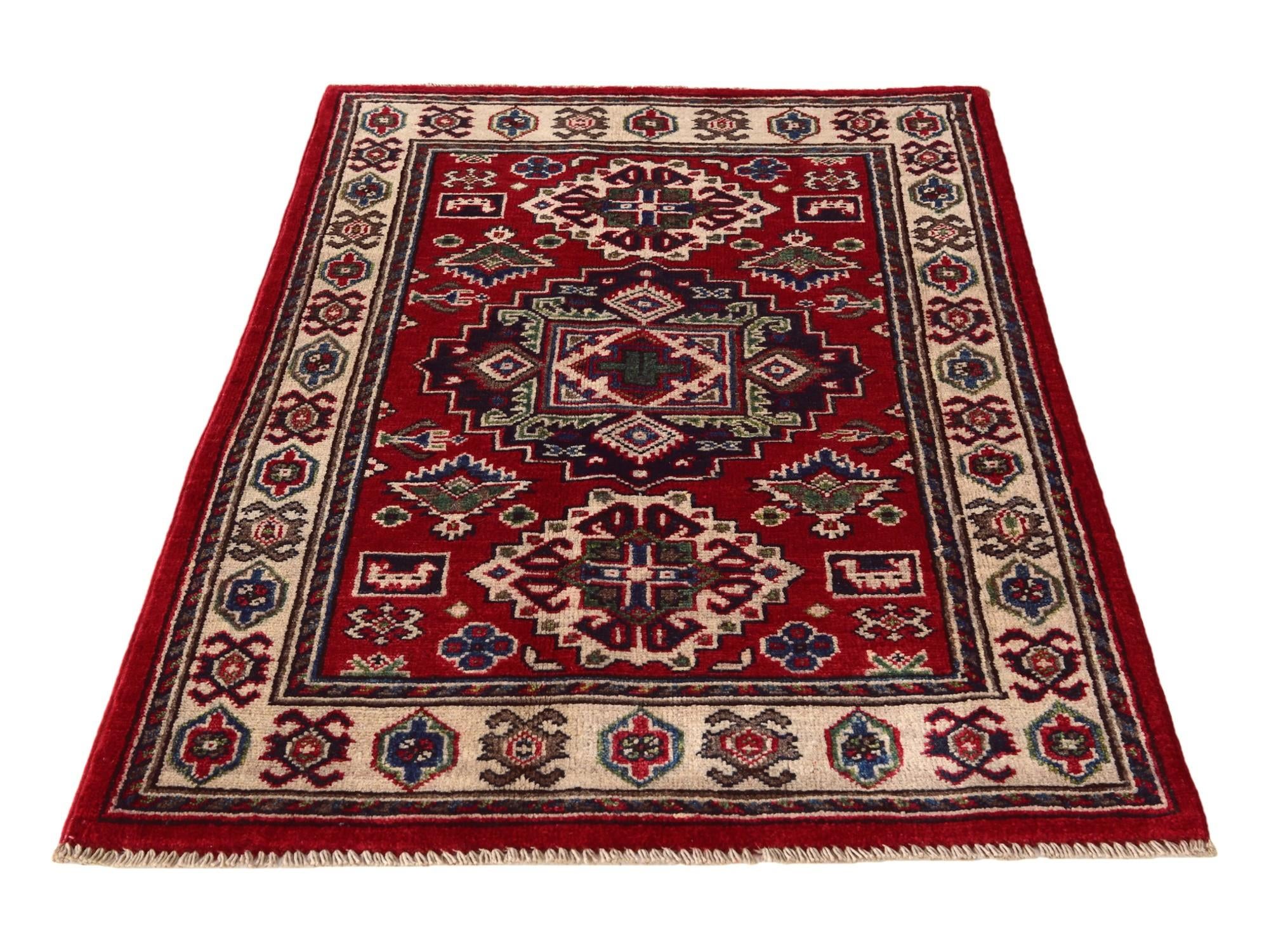 2' 8 x 4' Hand Knotted Kazak Rug