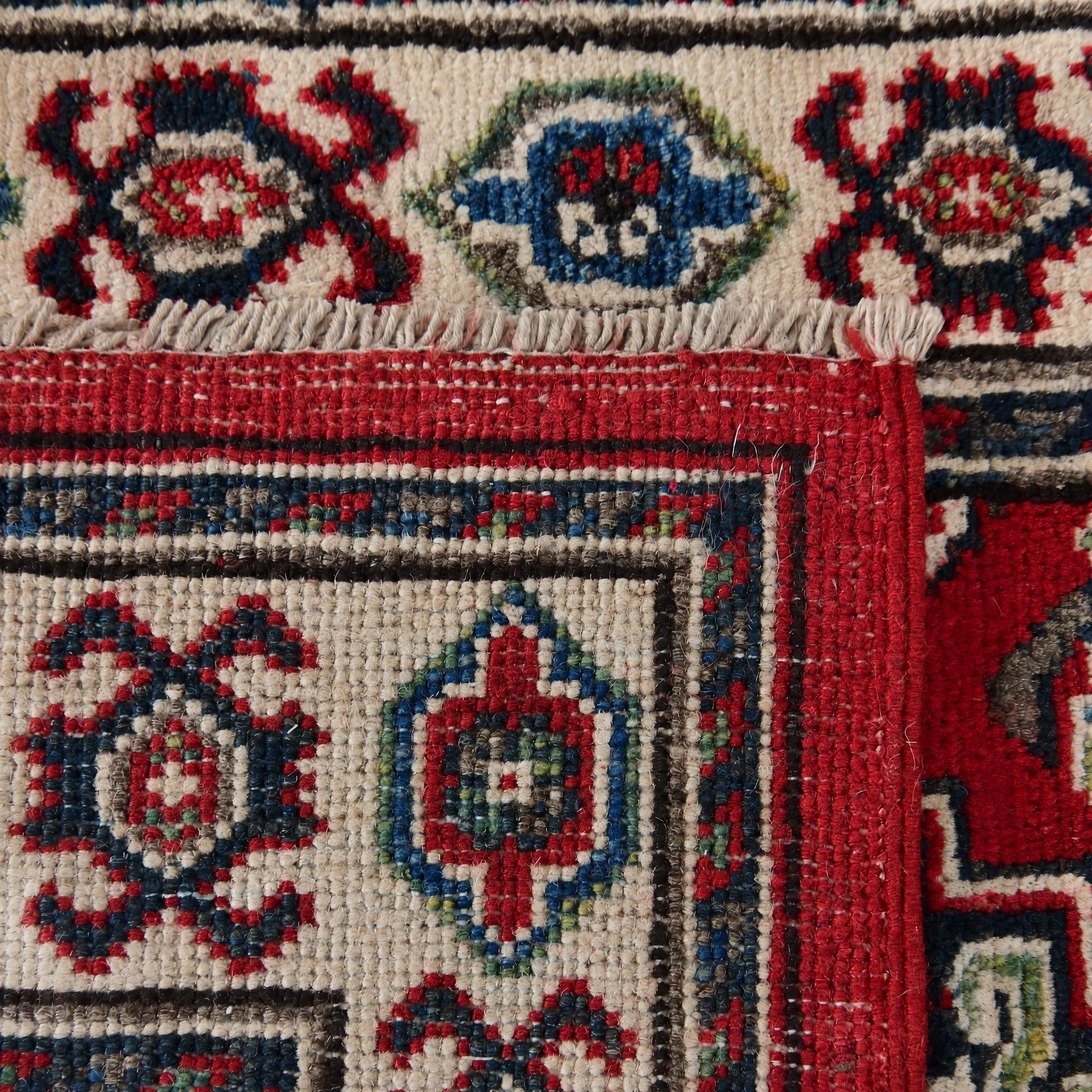 Detail image 12 of 12: 2' 8 x 4' Hand Knotted Kazak Rug