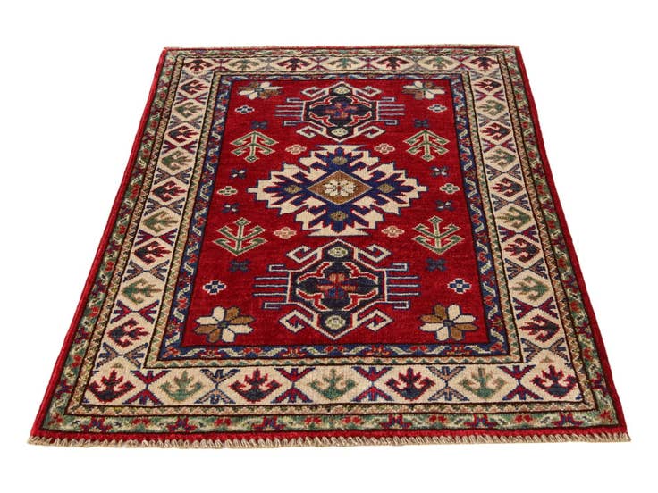 Detail image of 2' 9 x 4' 2 Hand Knotted Kazak Rug