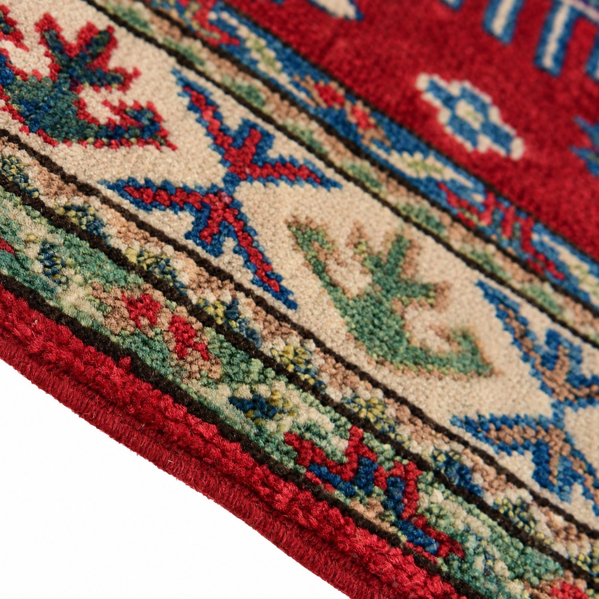 85cm x 125cm Hand Knotted Kazak Rug