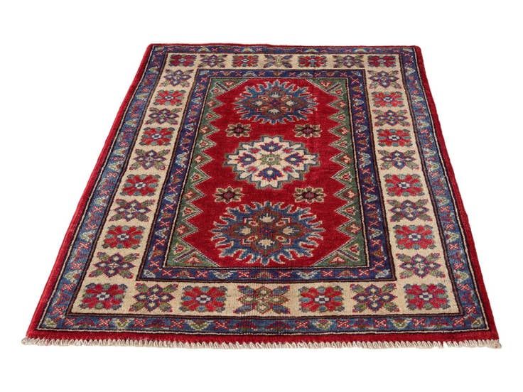 Detail image of 2' 8 x 4' Hand Knotted Kazak Rug