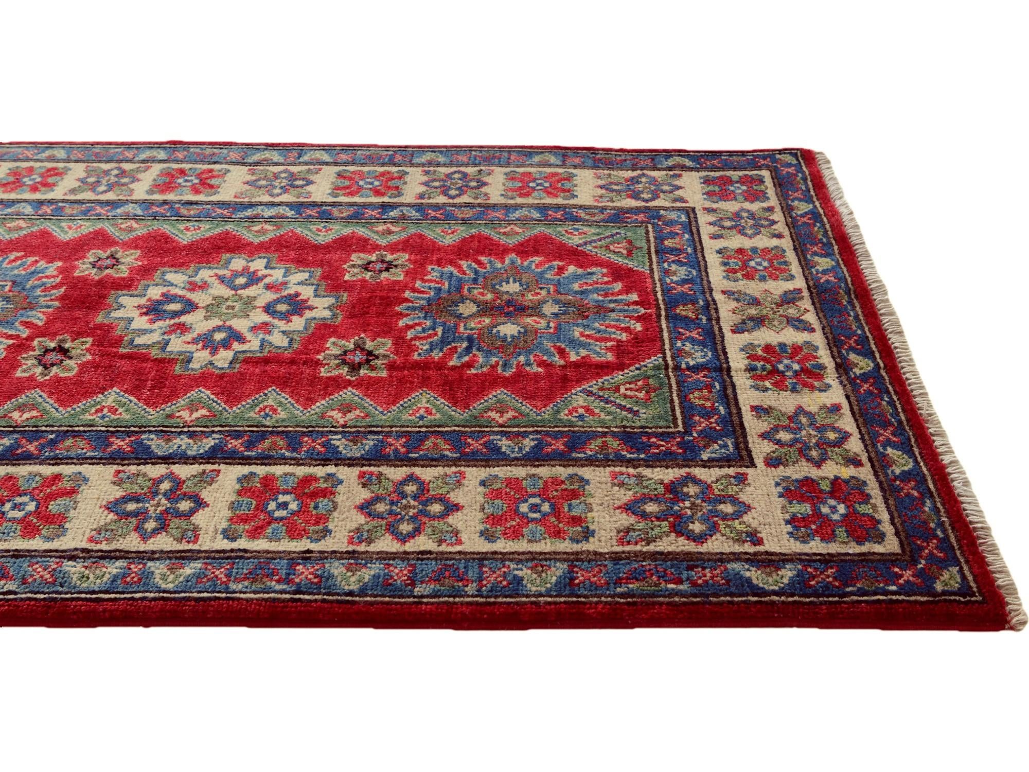 2' 8 x 4' Hand Knotted Kazak Rug