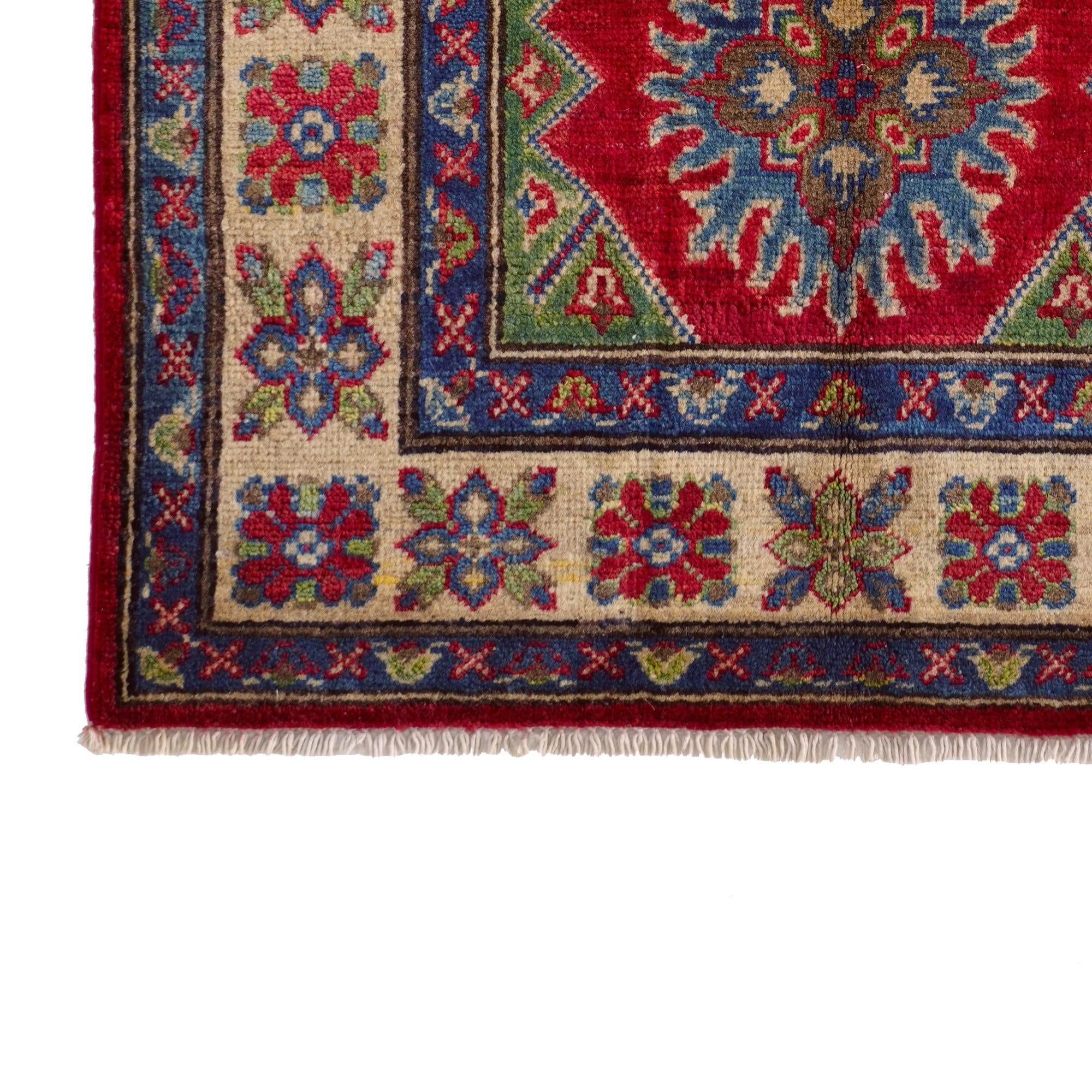 2' 8 x 4' Hand Knotted Kazak Rug