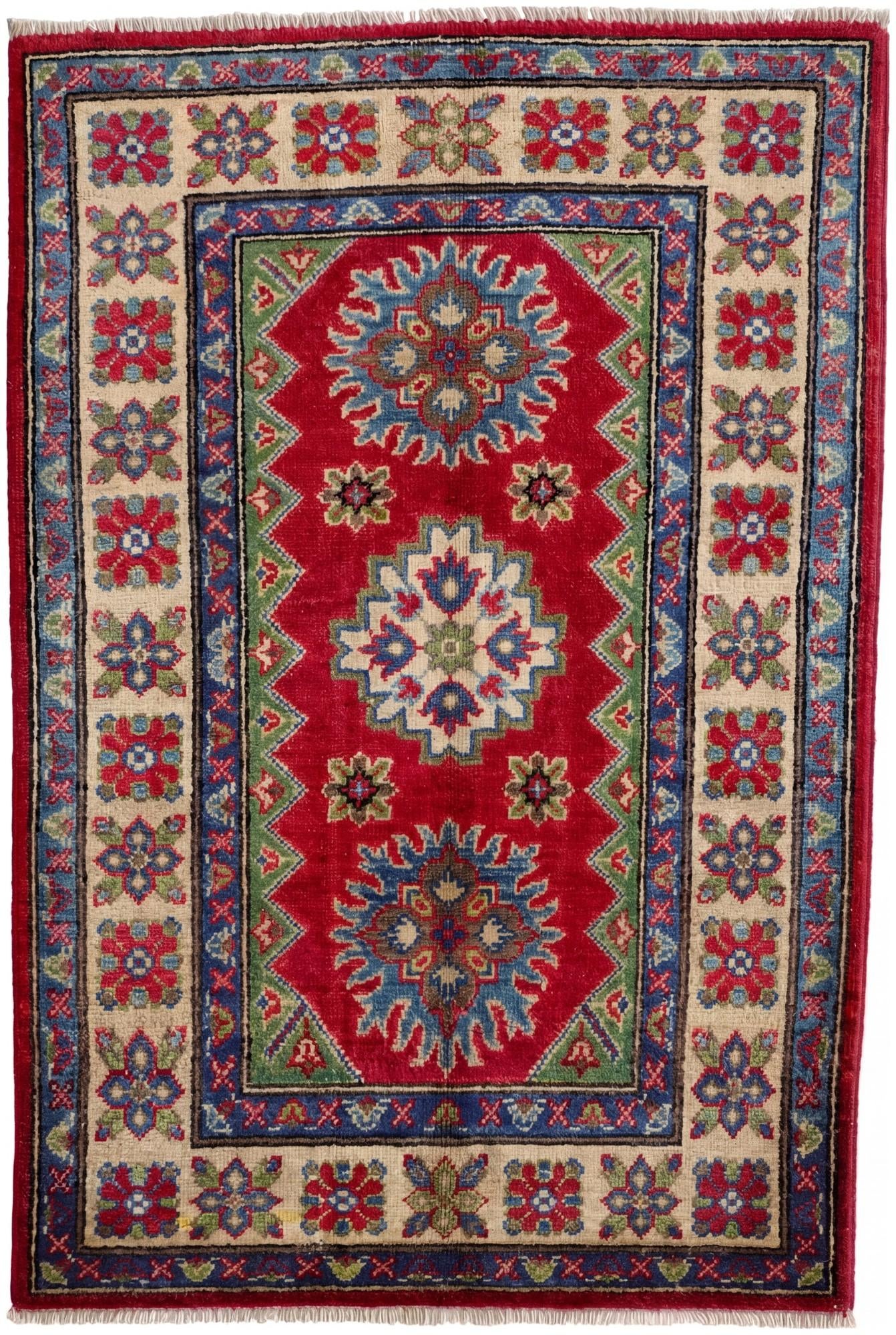 2' 8 x 4' Hand Knotted Kazak Rug