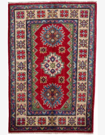 2' 8 x 4' Hand Knotted Kazak Rug