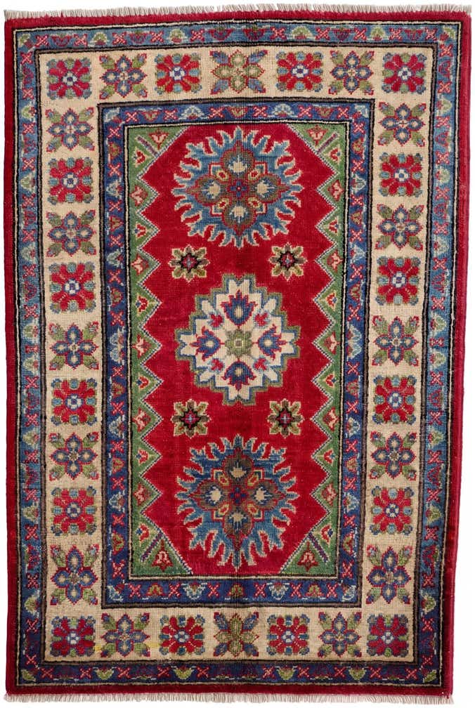 2' 8 x 4' Hand Knotted Kazak Rug
