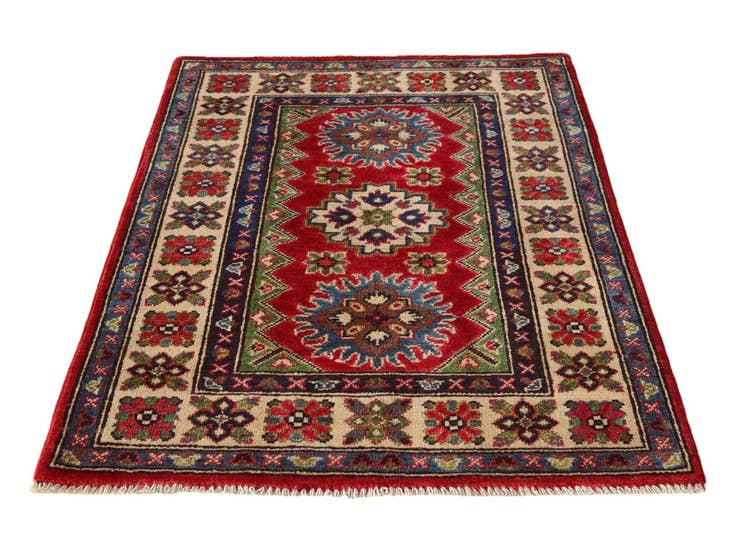 Detail image of 2' 7 x 3' 10 Hand Knotted Kazak Rug