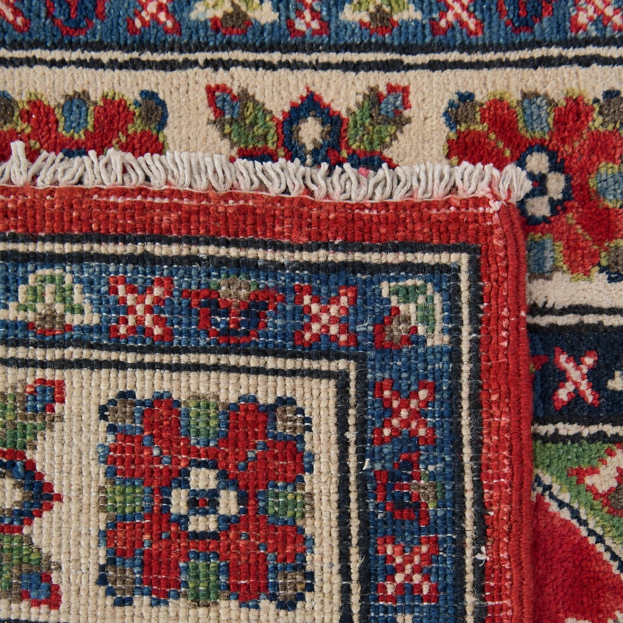 80cm x 115cm Hand Knotted Kazak Rug